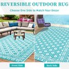 WhizMax Outdoor Rug Waterproof Reversible Mat Patio Area Rug Outside Indoor Outdoor Area Rug Camping RV Plastic Straw Rug Moroccan Rug for Backyard - 2 of 4