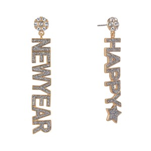 Hallmark Happy New Year Stone Earrings - 1 of 4