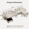 Vipbear 115"Modern Cloud Couch Sectional Sofa with Bluetooth Speaker & USB Charger,LED Light, Storage Ottomans,Comfy Boucle U-Shaped Sectional Couches - 2 of 4