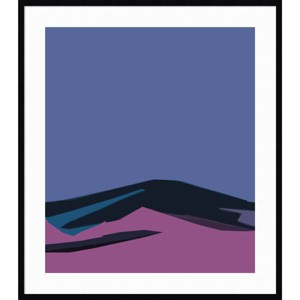 36" x 41" Hill by Alex Caminker Wood Framed Wall Art Print - Amanti Art: Modern Acrylic Landscape Lithograph - 1 of 3