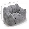 CAVINAS Chenille Fabric Bean Bag Chair,Lazy Sofa Chair with Armrest and High-Resilience Foam,Lounge Chair for Living Room - 3 of 4