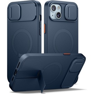 SURITCH for iPhone 14 Plus/15 Plus Case with Magnetic Camera Slide Cover and Adjustable Kickstand, Compatible with MagSafe, Shockproof Case - 1 of 1