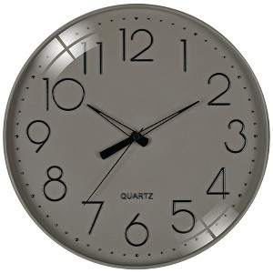 Unique Bargains Plastic Analog Battery Powered Silent Non-Ticking Wall Clock 12 Inch - 1 of 4
