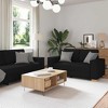 vidaXL 2 Piece Sofa Set with Cushions Black Fabric - 2 of 4