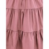 Coolmee Women Midi Skirts Boho Swing Tiered A-Line Elastic Drawstring High Waist Fashion Long Dress - 4 of 4