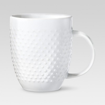 Beaded Porcelain Coffee Mug 15oz - White - Threshold™