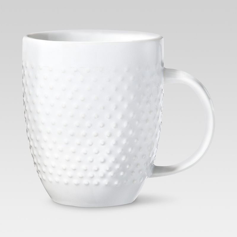 Beaded Porcelain Coffee Mug 15oz - White - Threshold&#8482;, 1 of 8