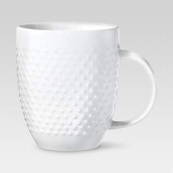 Beaded Porcelain Coffee Mug 15oz - White - Threshold™