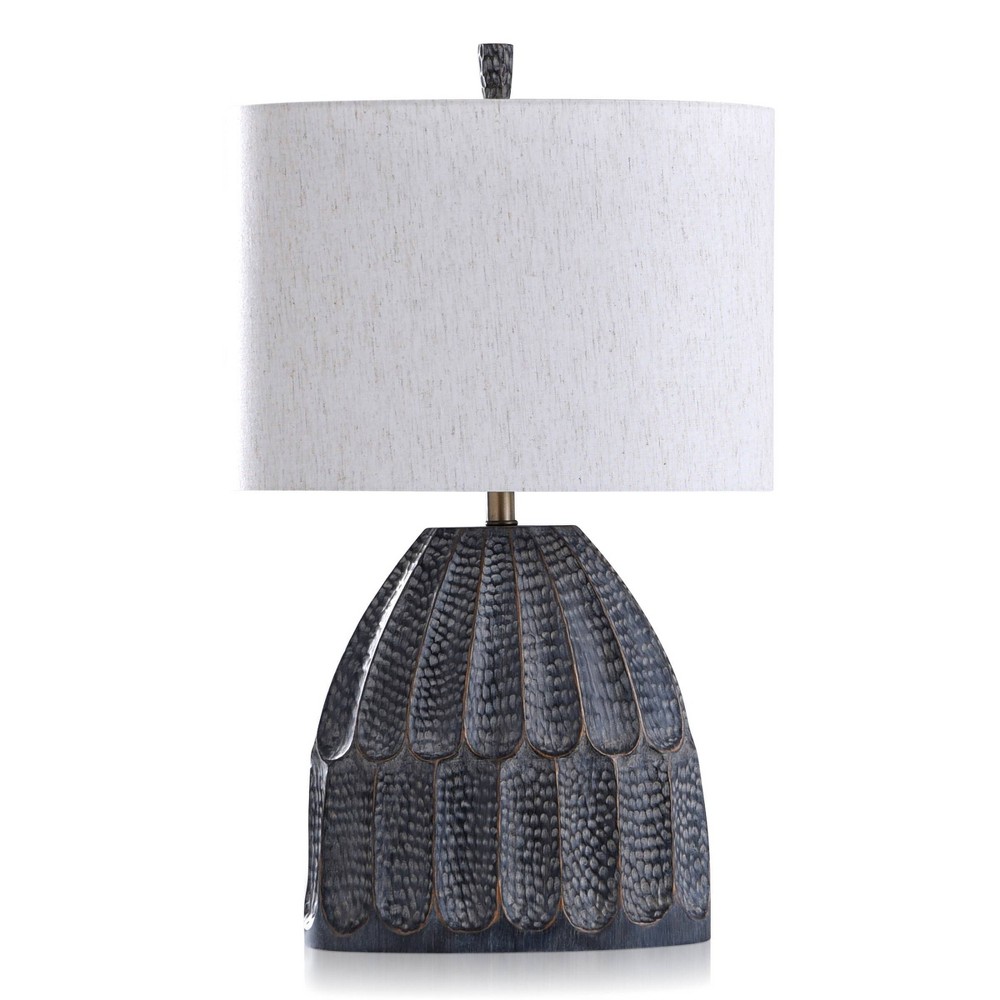 Photos - Floodlight / Street Light Transitional Hammered Texture Moulded Table Lamp Black/Sage - StyleCraft