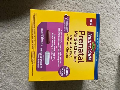 Nature Made Prenatal + Choline Softgel Capsule - 120ct : Target