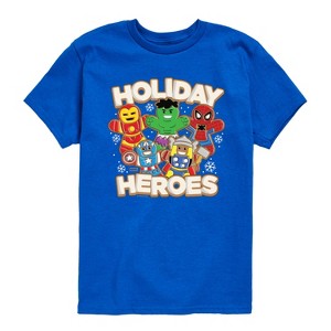 Boys' - Marvel - Holiday Heroes Short Sleeve Graphic T-Shirt - 1 of 4
