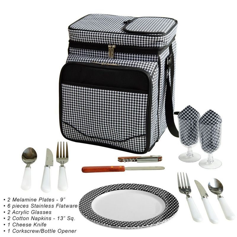 Picnic at Ascot Insulated Picnic Basket/Cooler Fully Equipped with Service for 2, 3 of 5