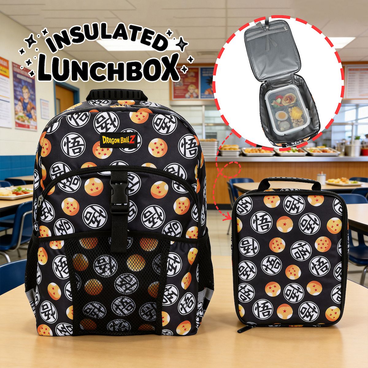 Dragon Ball Z All-Over Print 16" Kids Backpack & Lunch Box Set For School And Travel - thumbnail 4