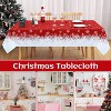 Christmas Table Cloths Rectangle 60 x 120 Washable, Red Snowflakes Christmas Tablecloth Xmas Indoor Decorative Table Cover for Holiday Party - 3 of 4