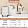 Summit Adventure 4-Piece Cream White Hardside Luggage Set With Tsa Lock - 4 of 4