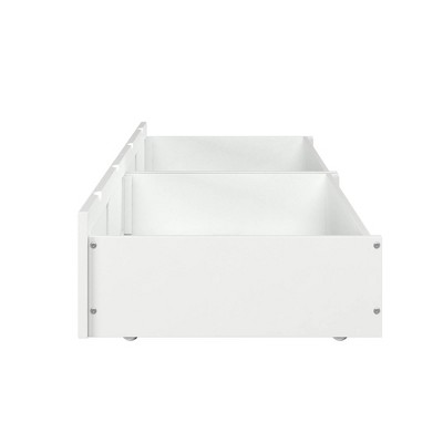 White Queen Size Underbed Storage Drawers with Rollers
