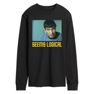 Men's - Star Trek - Spoc Seems Logical Long Sleeve Graphic T-Shirt - 1 of 4