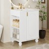 Gulches Modern 24" Bathroom Vanity with Sink, White Cabinet, Soft Closing Door, Side Open Storage - 3 of 4