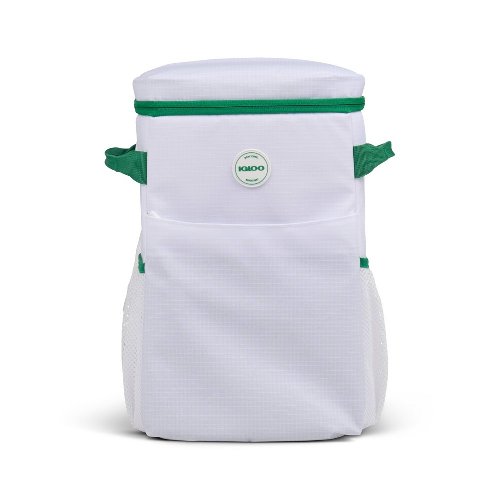Igloo Sport Backpack 18 Cans/15.85qt Soft Side Cooler - White/Green