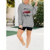 Womens Christmas Sweatshirt Merry Bright Christmas T-Shirt Long Sleeve Lightweight Holiday Pullover Tops - 4 of 4