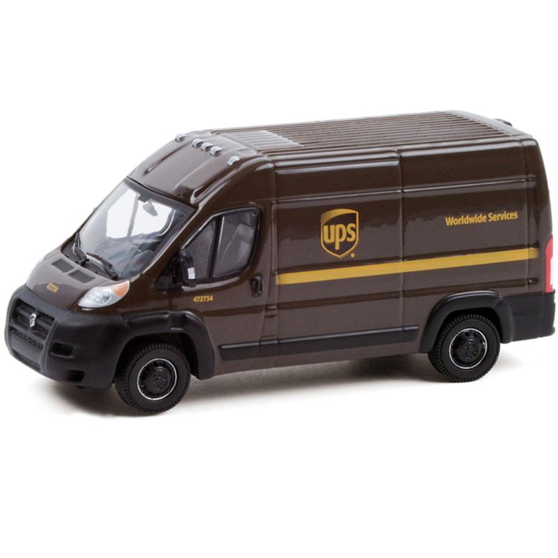 2018 Ram ProMaster 2500 Cargo High Roof Van Brown "United Parcel Service" (UPS) "Route Runners" 1/64 Diecast Model by Greenlight, 2 of 4