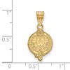 Black Bow Jewelry 14k Yellow Gold Plated Sterling Silver Fordham Rams NCAA Medium Pendant - 2 of 3