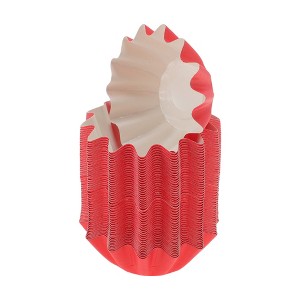 Unique Bargains Large Pleated Style Disposable Baking Cups Cardstock PET Coating 1.77"x1.18" 50 Pcs - 1 of 4