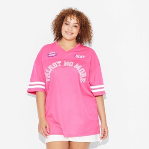 Adult Poppi Football Graphic Jersey - Pink - 1 of 4