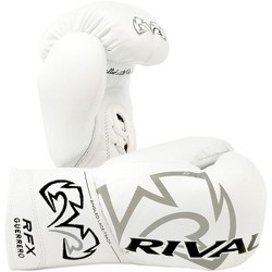 Rival RFX-Guerrero Lace Up Pro Boxing Gloves White Black SF 