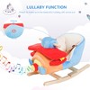 Vynxaria Kids Rocking Horse Plane: Wooden Plush Ride-on with Lullaby, Seat Belt for 18+ Months? - 2 of 4