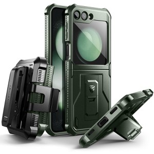 Dexnor for Samsung Galaxy Z Flip 5 5G (2023), Shockproof Rugged Full-Body Protective Case Cover with Built-in Kickstand - 1 of 3
