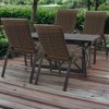 Courtyard Casual Santa Fe 5 pc Rectangle Fire Pit Set with Wicker Chairs  Includes One Rectangle Fire Pit and Four Wicker Chairs - 2 of 4