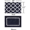 FONTOI Bittman Reversible Bathroom Rugs High Pile Luxrurious Tufted Plush Bath Mat Absorbent Indoor Shower Geometric Design Mat Indoor Room Décor - 3 of 4