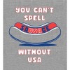 Americana You Can't Spell Sausage Without USA Long Sleeve Adult Hooded Sweatshirt - 2 of 2