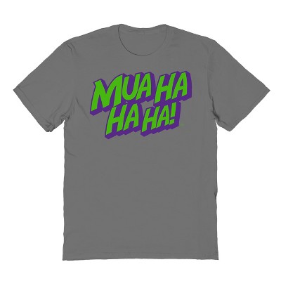 Rerun Island Men's Mua Ha Ha   Halloween Short Sleeve Graphic Cotton T-Shirt