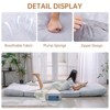 Hooseng Bean Bag Bed, Folding Sofa Bed for Adults with Washable Velvet Cover, 4 in 1 Convertible Floor Sofa Couch for Living Room Bedroom - 4 of 4