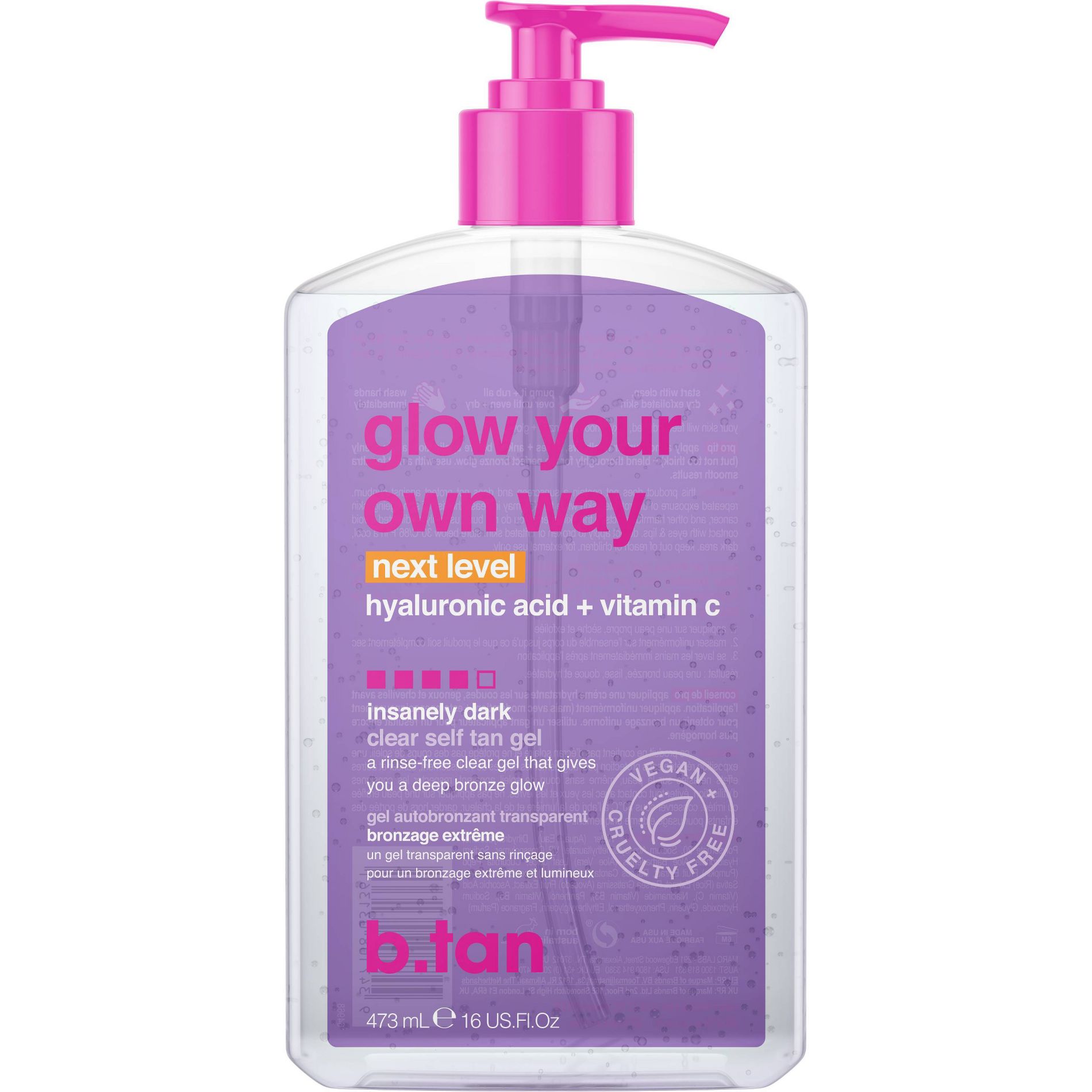 b.tan Glow Your Own Way Self Tan Gel - 16 fl oz