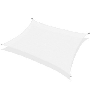 Sun Shade Sail Canopy UV Block – Waterproof Outdoor Shelter for Patio, Deck, Garden - White - 8X12 - 1 of 4