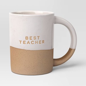 14oz Best Teacher Mug Off-White - Room Essentials™ - 1 of 3