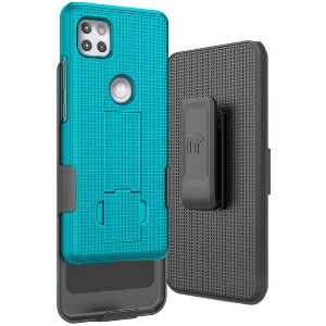 Nakedcellphone Case with Stand and Belt Clip Holster for Motorola Moto One 5G Ace - 1 of 4