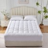King Size Mattress Pad, Pillow Top Cotton Cooling Mattress Topper, 8 - 21 Deep Pocket, 78x80 Inch, White - 4 of 4
