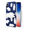 Reiko iPhone X/iPhone XS TPU Design Case with 3D Soft Silicone Poke Squishy Polar Bear in Blue - 2 of 4