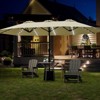 FURNIinspire Patio Umbrellas, Double Sided Twin Patio Umbrella Outdoor, Brown - 2 of 4