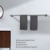 WOWOW 36 in. Wall Mounted Towel Bar in Matte Black, Stainless Steel Double Towel Holder - 3 of 4