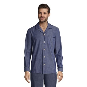 Lands' End Men's Essential Pajama Shirt - 1 of 4