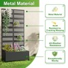 72-in H x 35-in L x 16-in W Black Metal Planter with Trellis ( Classic Shutters-B ) - 3 of 4