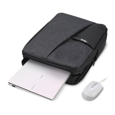 ASUS Vivobook 14" FHD Laptop Intel Core 5 120U 8GB RAM 512GB SSD Aurora White with Wired Optical White Mouse + Black Backpack