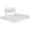 Whisen Queen Size Wooden Storage Platform Bed with 2 Big Drawers, USB Ports and Trundle - 4 of 4