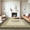 Washable Runner Rug Modern Neutral Low Pile Non Shedding Soft Bordered Carpet for Kitchen Bathroom - 2 of 4
