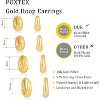 Small Sterling Silver Huggie Hoop Earrings Set for Women, 14K Gold Plated Hoops Stacks for Multiple Piercings - 4 of 4